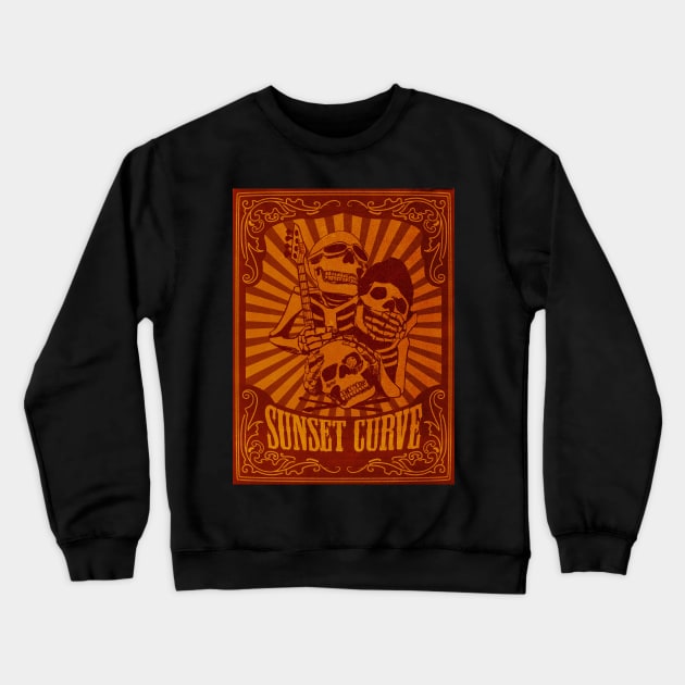 SUNSET CURVE ROCK BAND (POSTER VERSION) #3 Crewneck Sweatshirt by ARTCLX